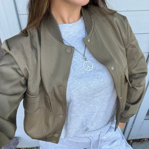 Khaki Bomber Jacket