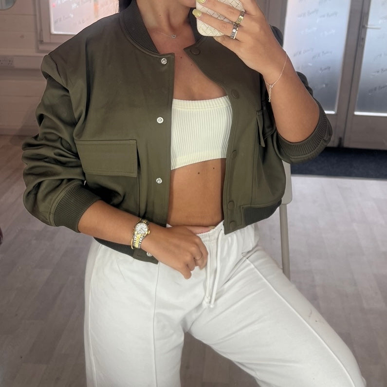 Khaki Bomber Jacket