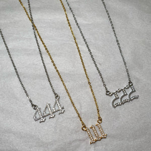 Angel Number Necklace Collection